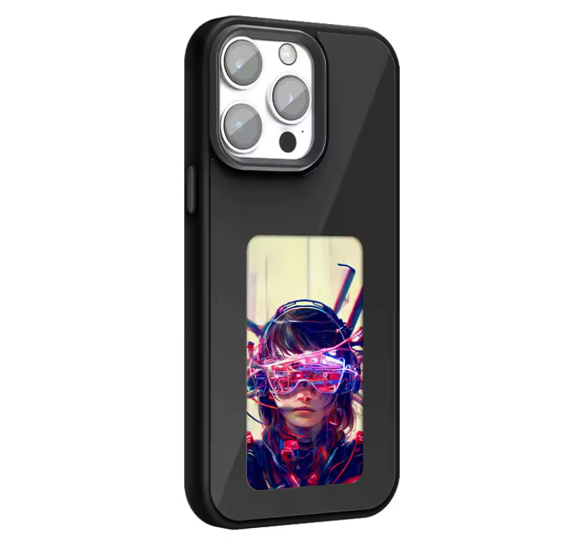 Tintenbildschirm Handyhülle schwarz